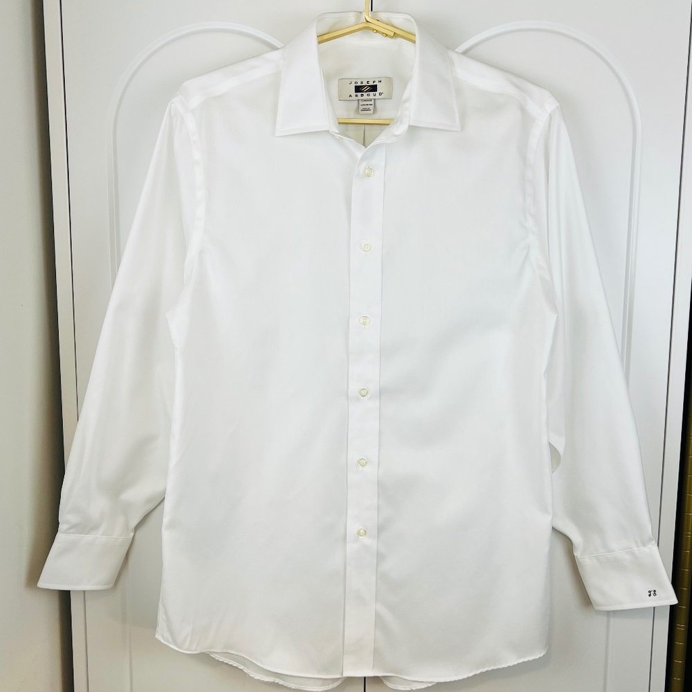 Joseph Abboud‎ Men's White Button Up  Dress Shirt